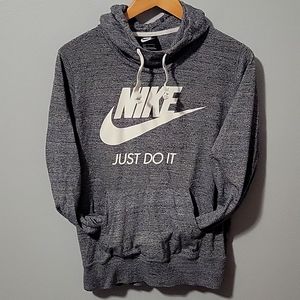 Womens heathered gray Nike cotton hood in size large.